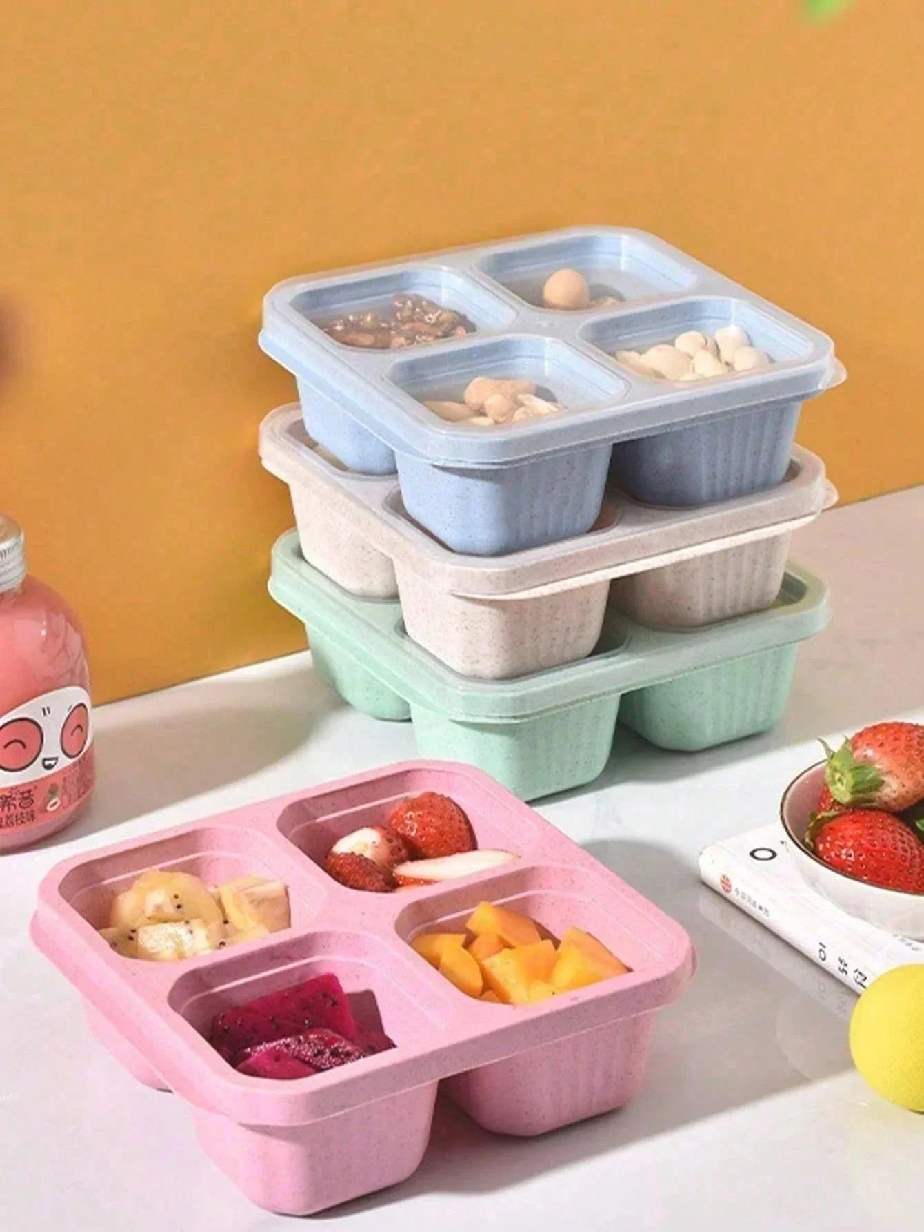 4-Compartment Bento Snack Box