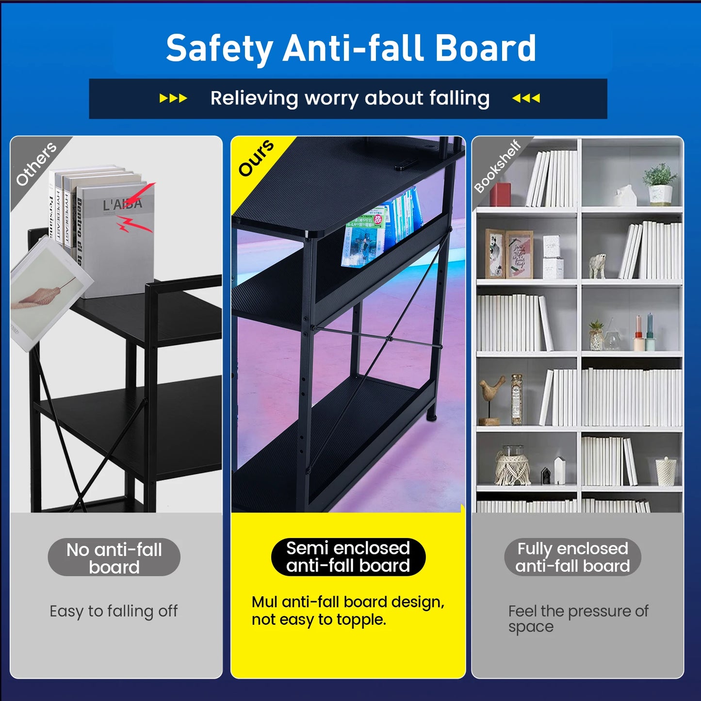 L-Shaped Carbon Fiber Gaming Desk