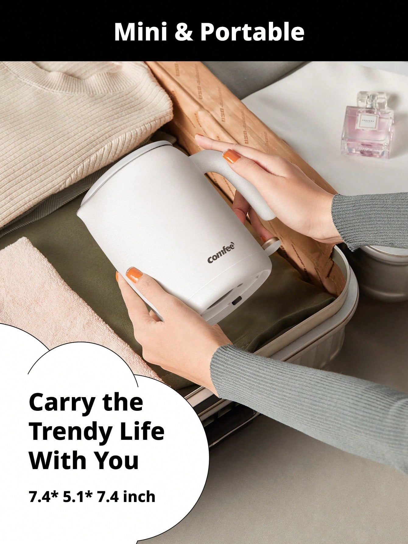 Comfee 0.6L Mini Electric Kettle