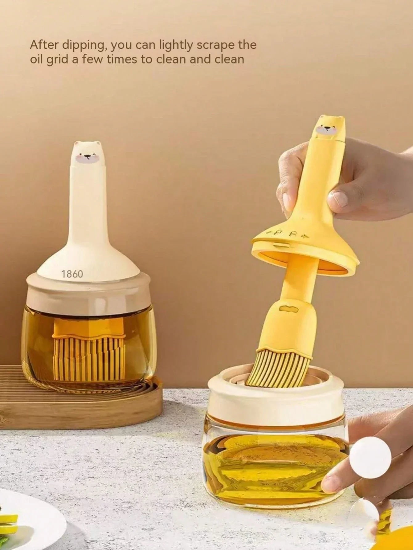 Multifunctional Oil Brush Dispenser