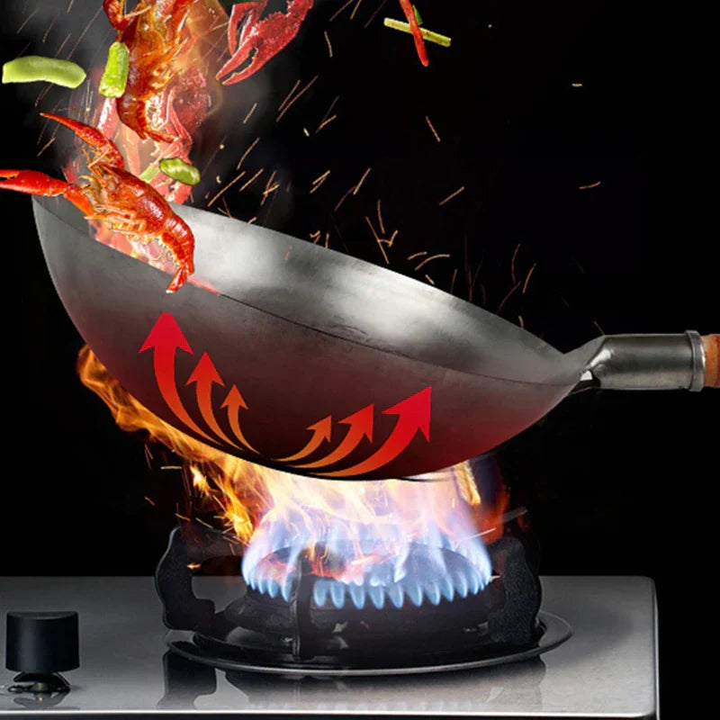 No-Coating Non-Stick Iron Wok