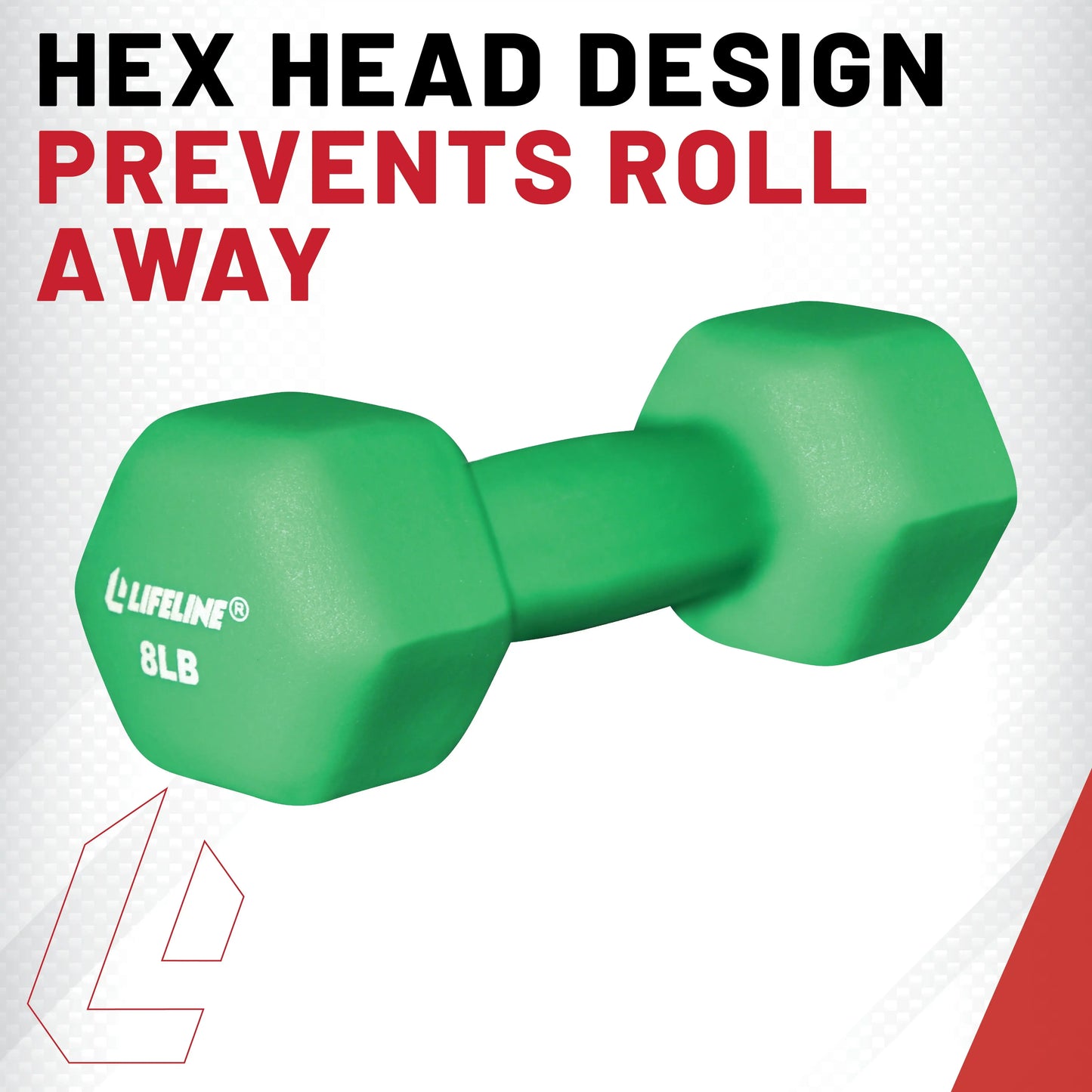 8lb Hex Neoprene Dumbbell