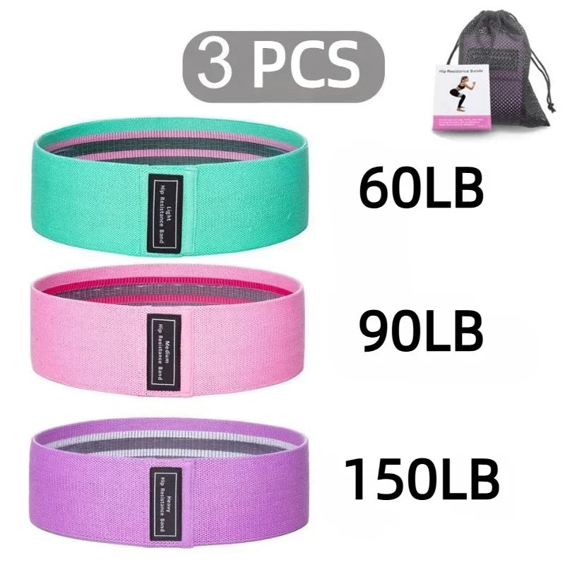 3Pcs Fabric Resistance Booty Bands