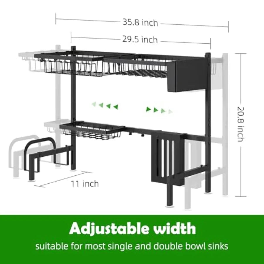 Adjustable Over Sink Dish Rack