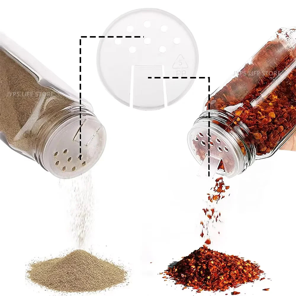12pcs Glass Spice Jars with Bamboo Lids