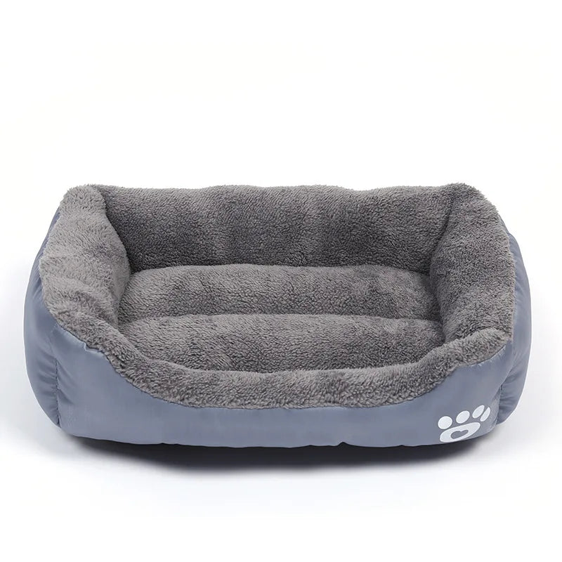 Large Square Plush Dog Bed