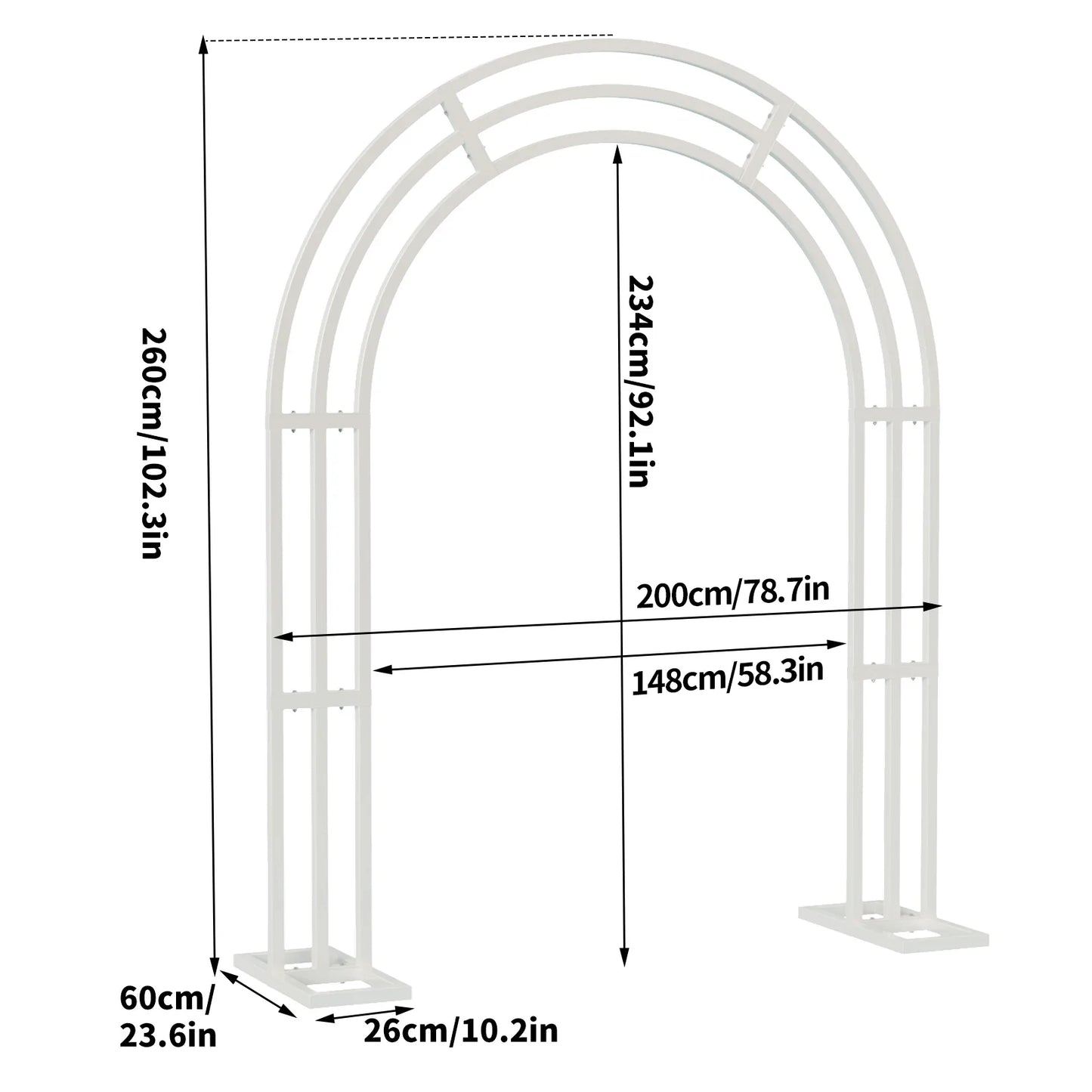 White Wedding Arch Stand