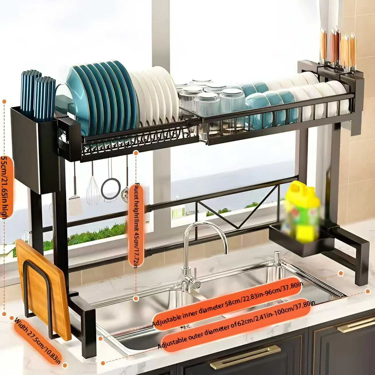 Expandable Kitchen Sink Shelf