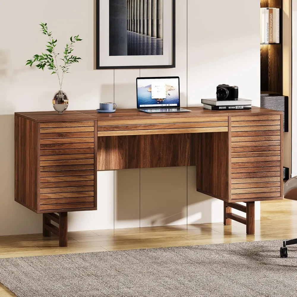 59-Inch Rustic Executive Desk