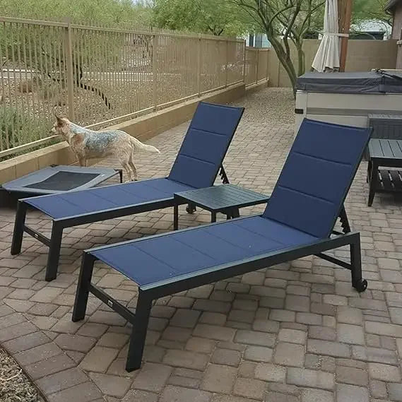Aluminum Outdoor Chaise Lounge Set