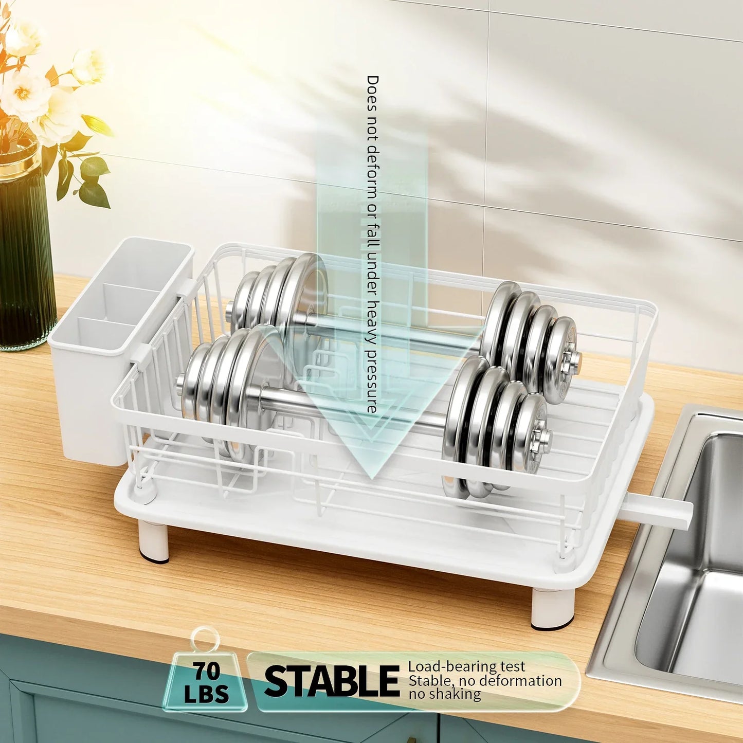 Kitchen Counter Dish Drainer