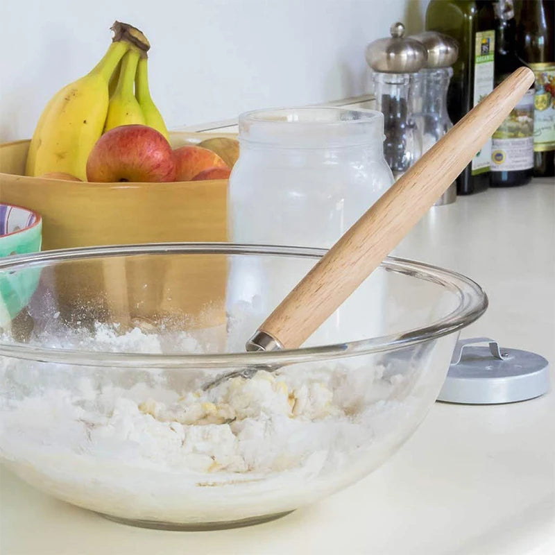 Wooden Handle Danish Dough Whisk