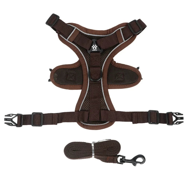 No-Pull Reflective Pet Harness Set