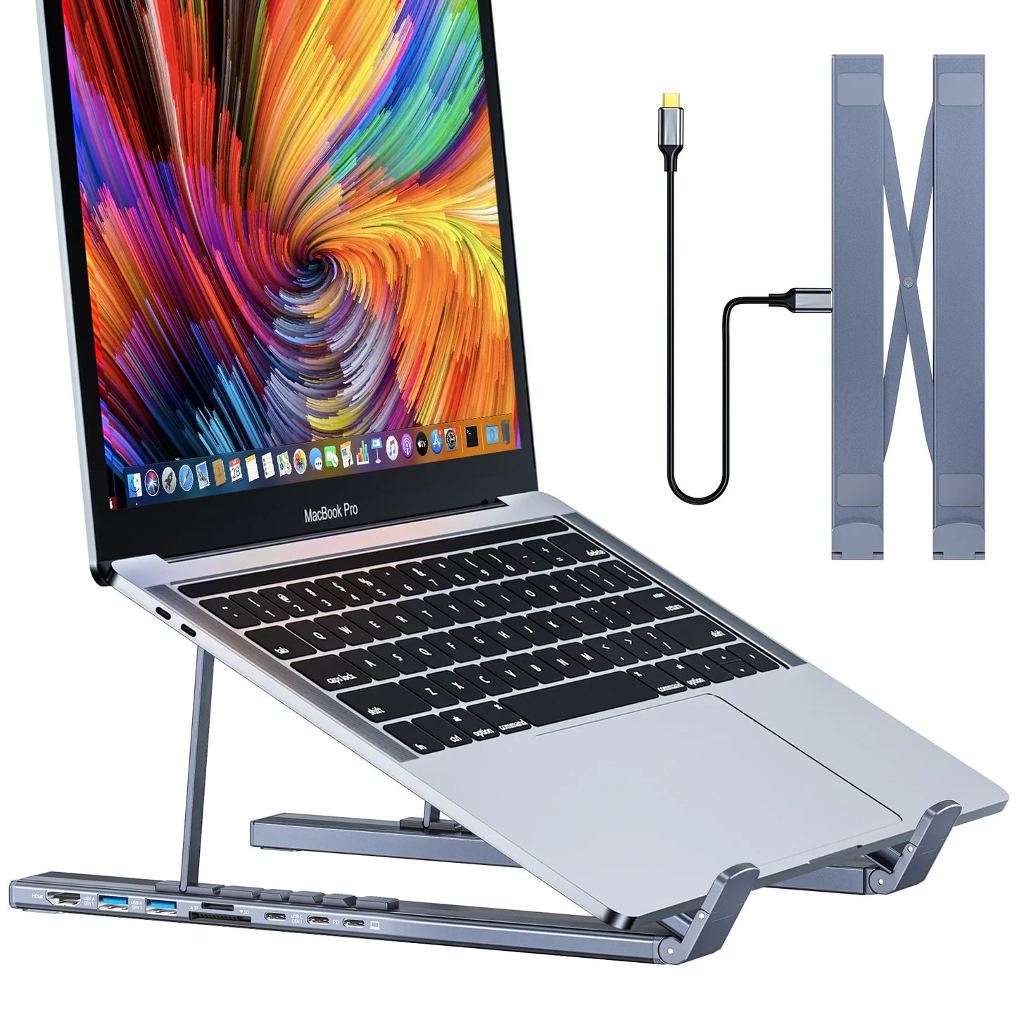 lamgool Universal Laptop Stand with USB-C Hub