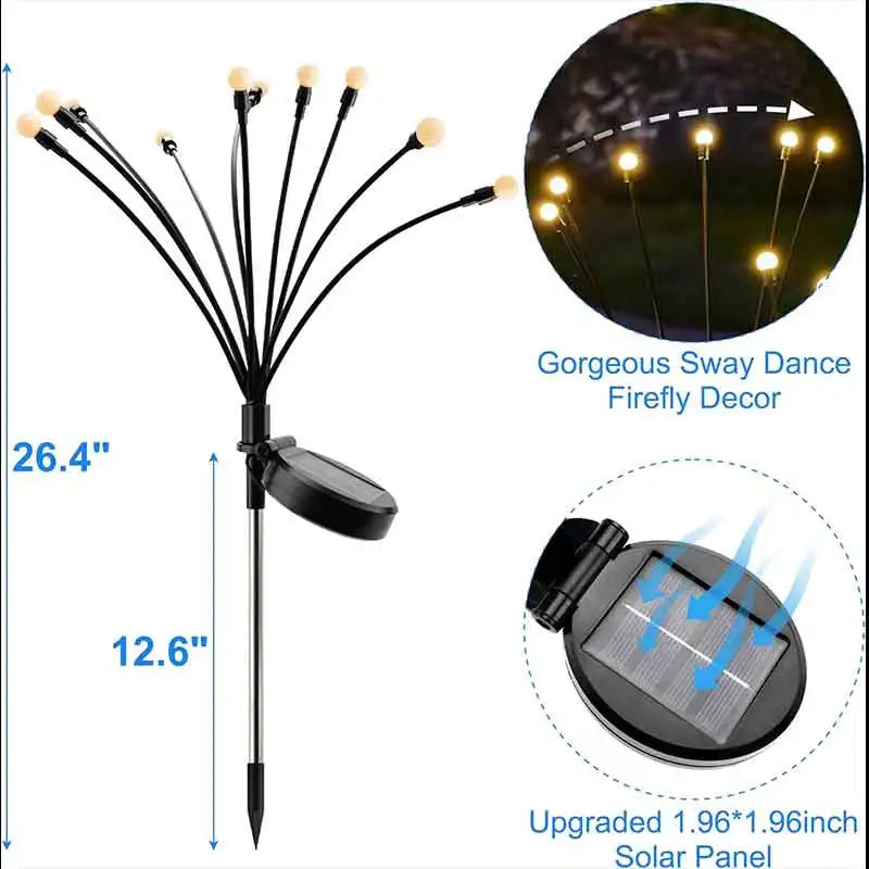 Solar Firefly Garden Decoration Lights