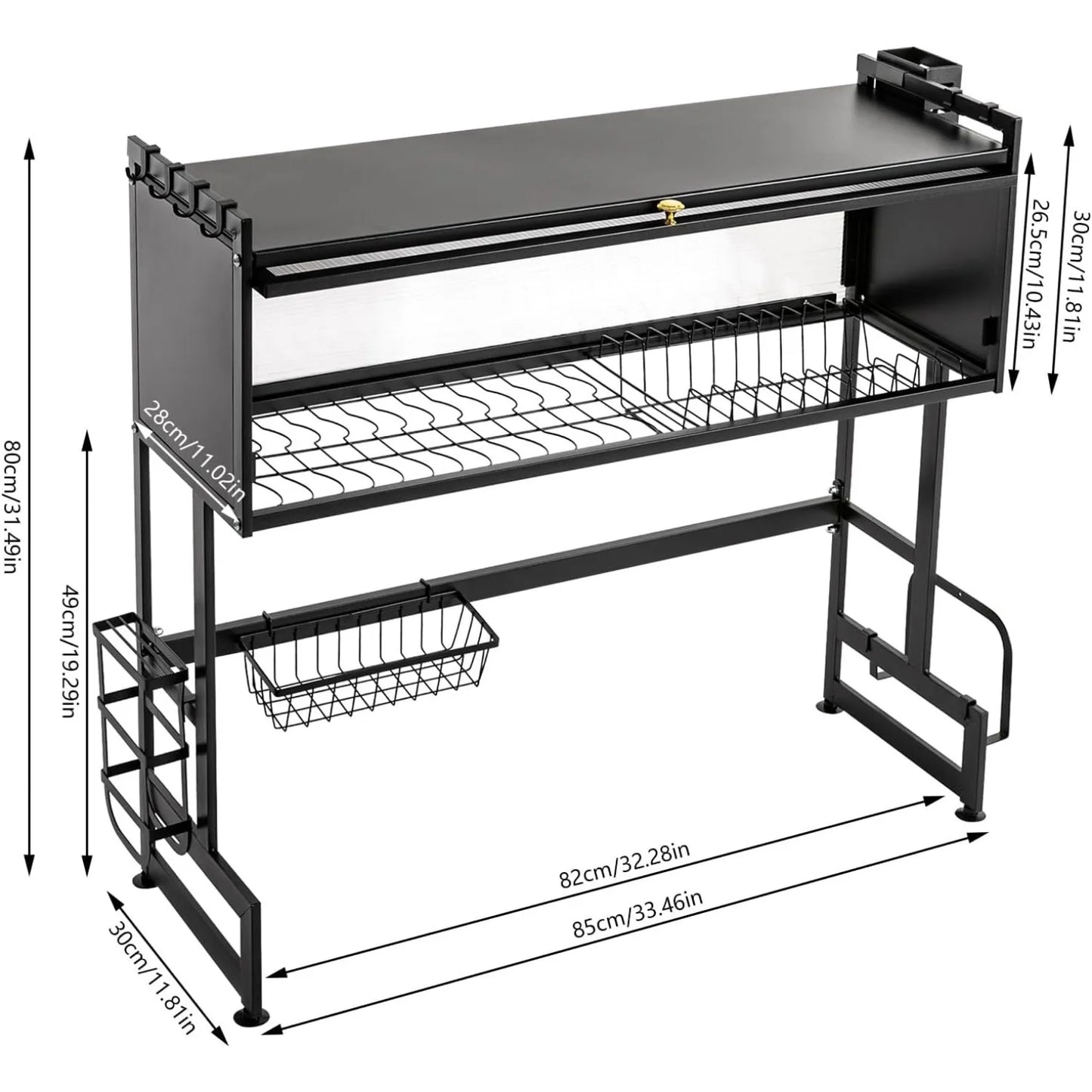 2-Tier Over Sink Dish Rack