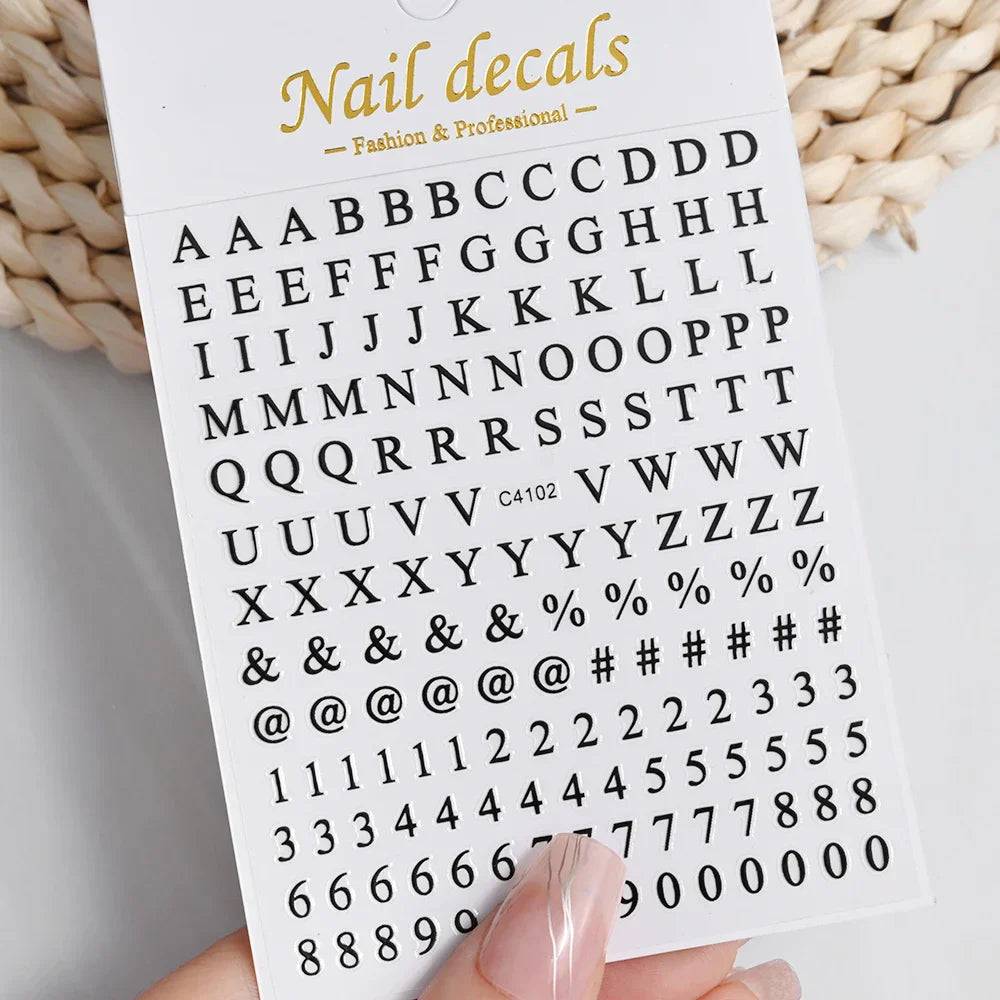 3D Metal Flame Nail Stickers