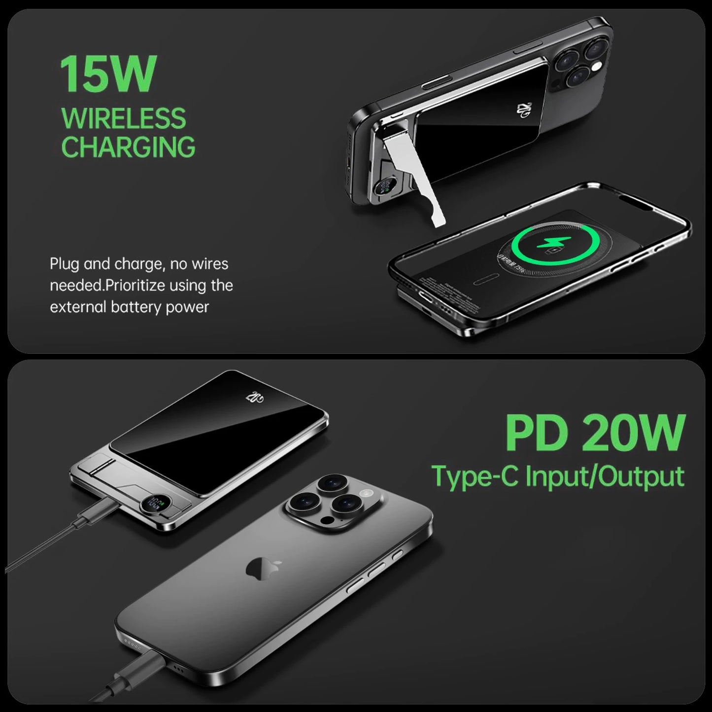 10000mAh Ultra Slim MagSafe Power Bank