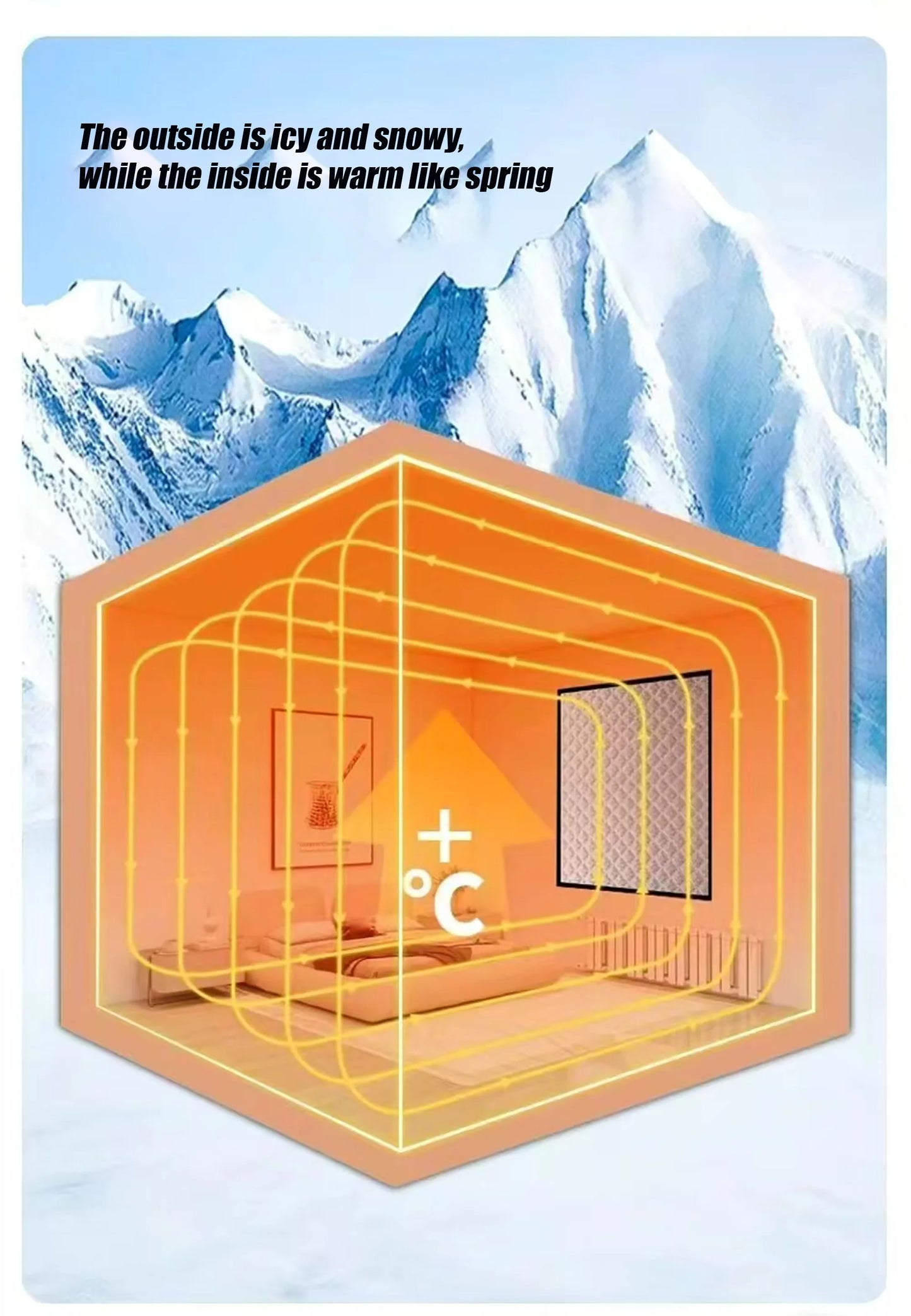 Zipper, warm winter curtains, heat-insulating and windproof sealed windows, sound insulation, light shielding, screen windows