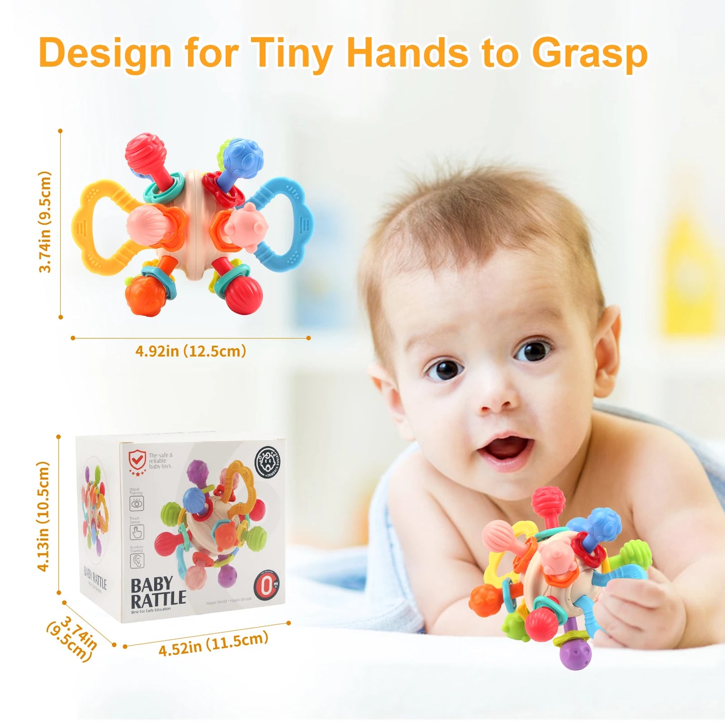 Silicone Baby Rattle Ball