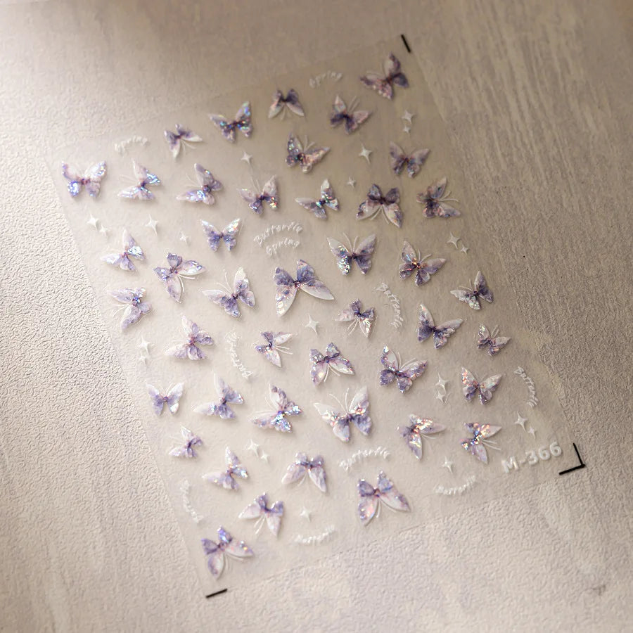 5D Spider Web Nail Sticker