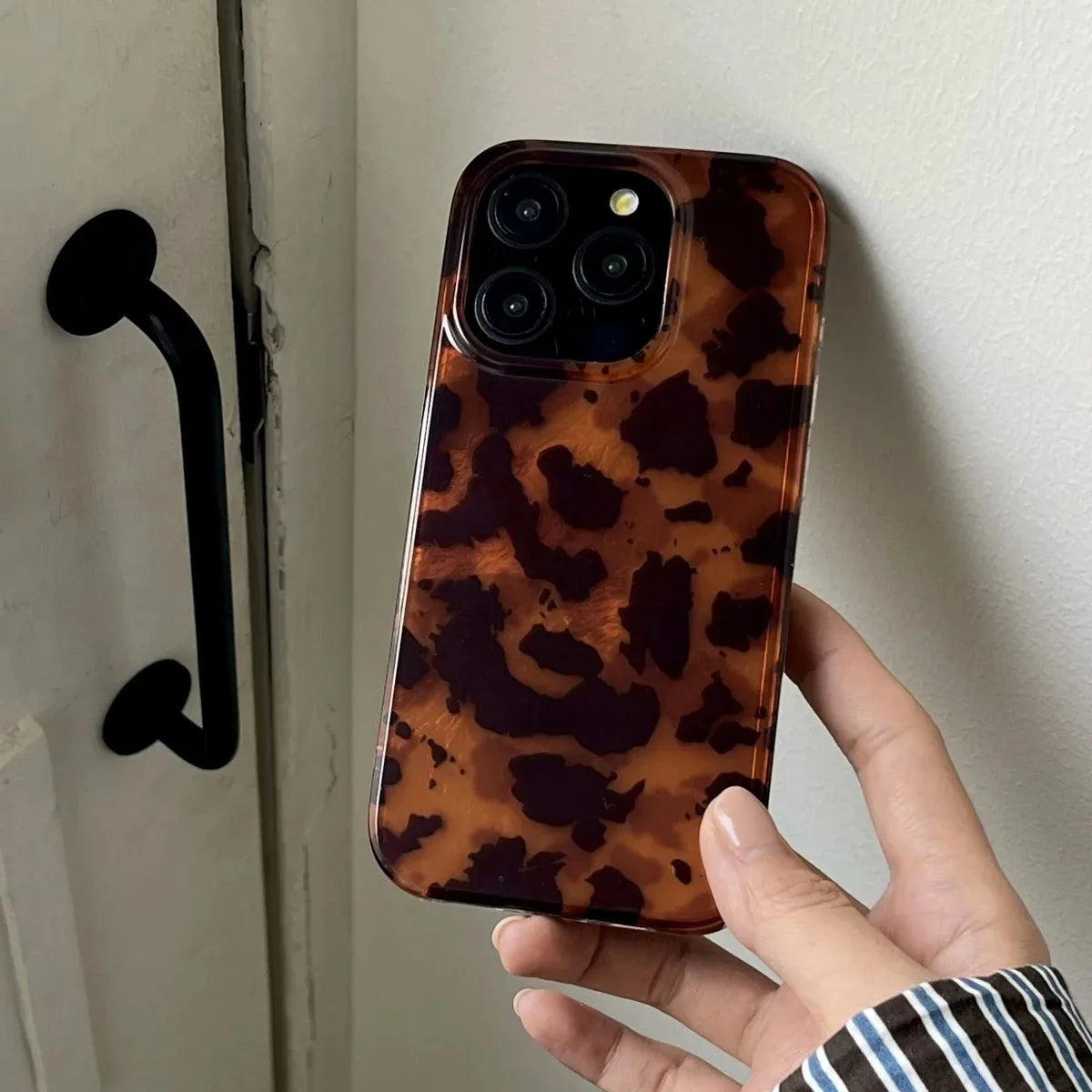 Retro Amber Leopard Print Case Iphone