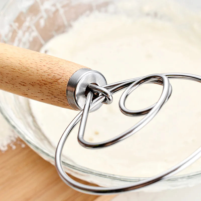 Wooden Handle Danish Dough Whisk