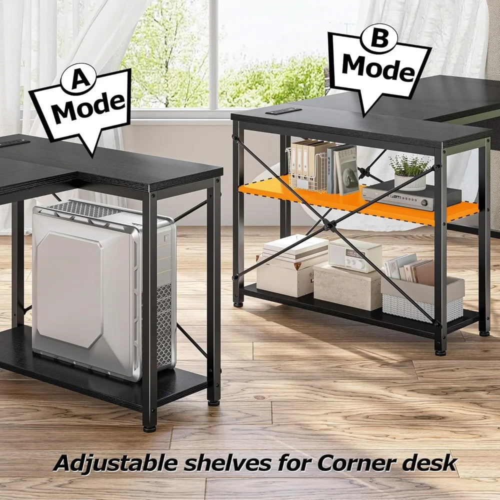 40-Inch L-Shaped Computer Desk