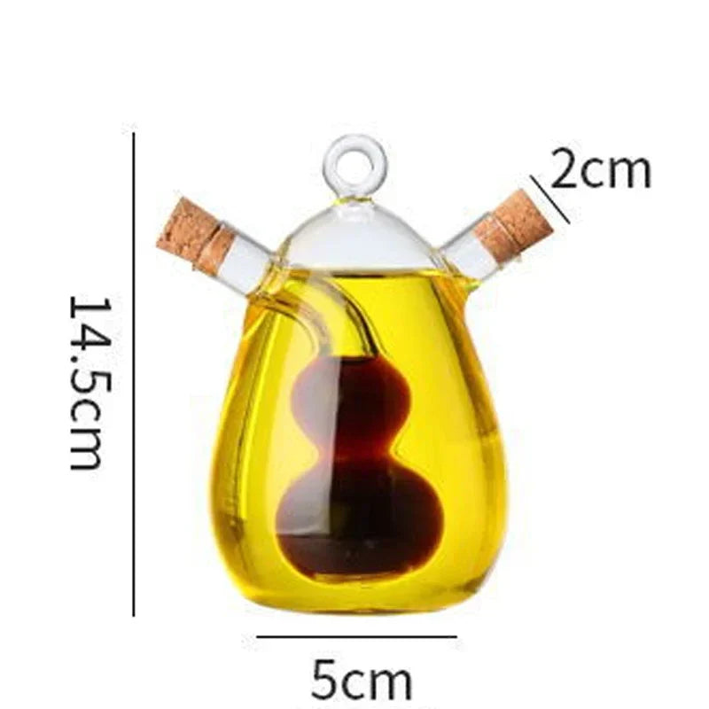 Dual-Spout Glass Oil Dispenser