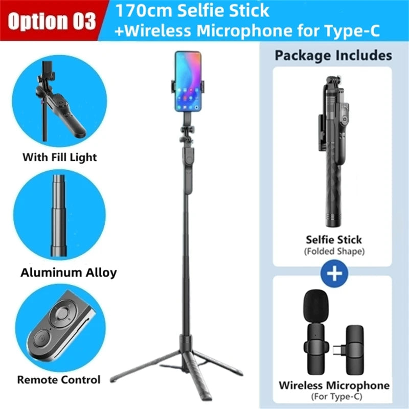 FANGTUOSI 1750mm Selfie Tripod