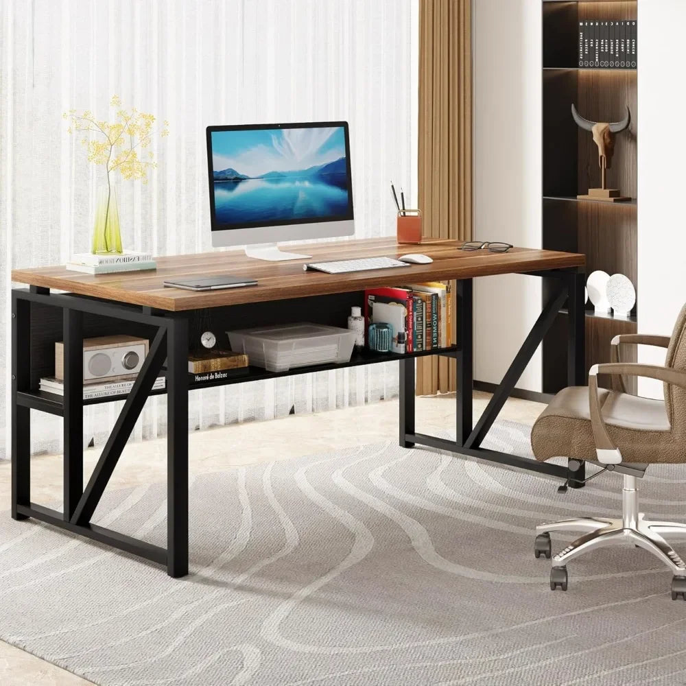 HUANZHUANG 55-Inch Home Office Desk
