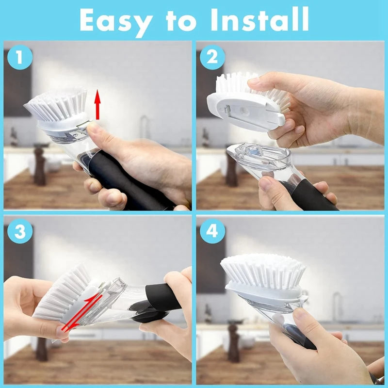 X40A_Brush Refills for OXO Dish Brush, 4 Pack
