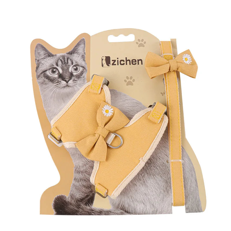 Daisy Mesh Cat Harness Set
