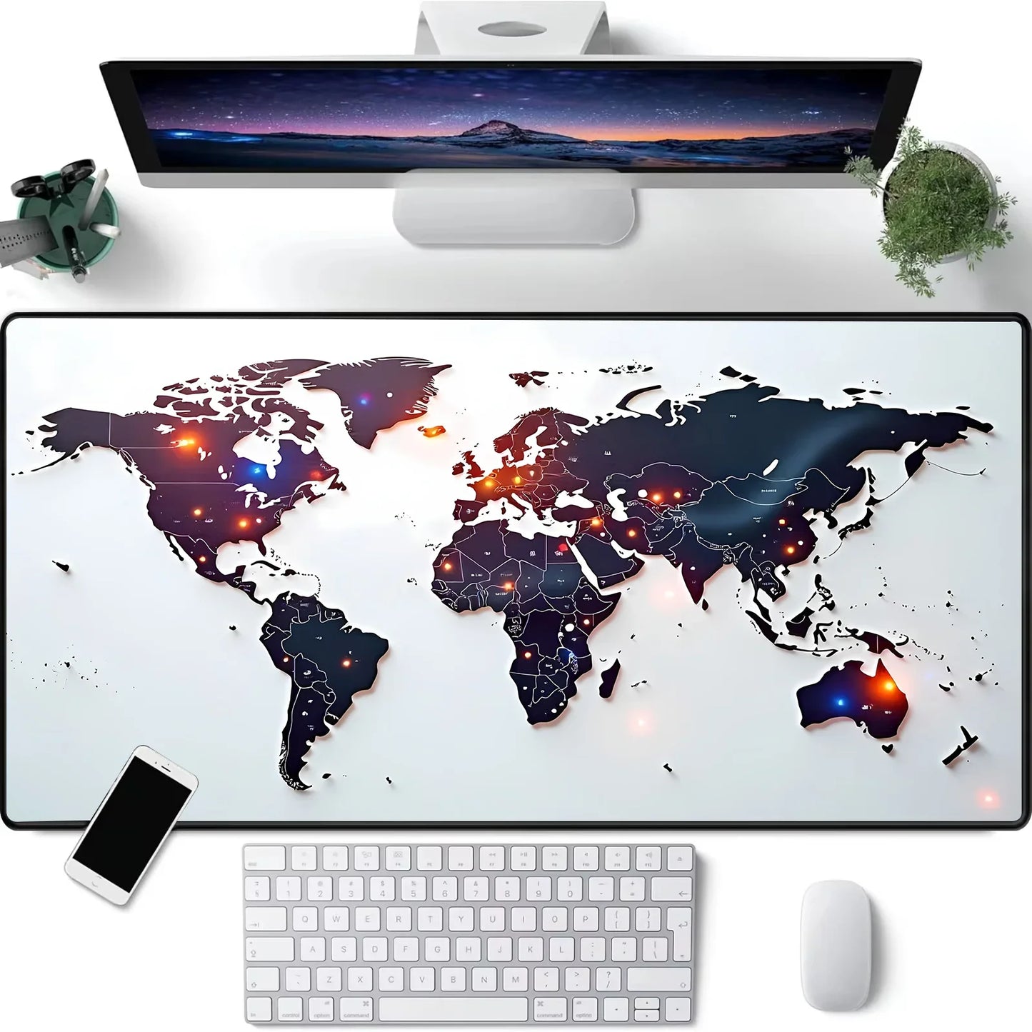 XGZ World Map Gaming Mousepad