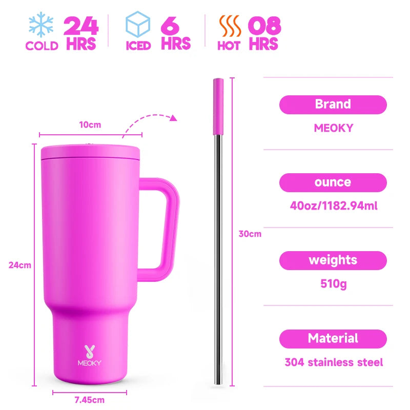 Meoky 40oz Stainless Steel Thermos