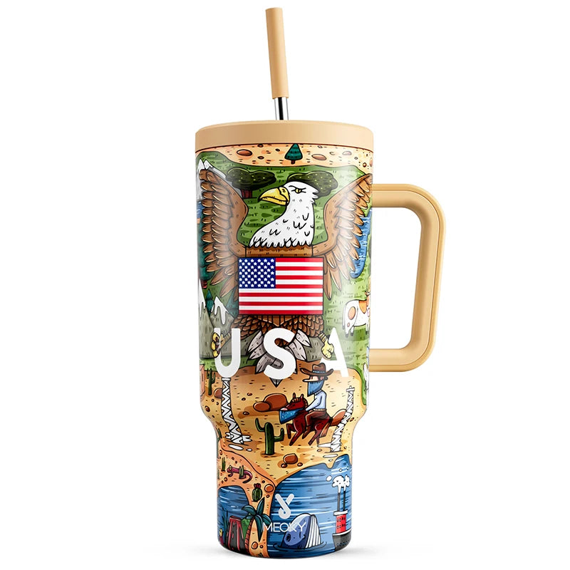 Meoky 40oz Insulated Mug Tumbler