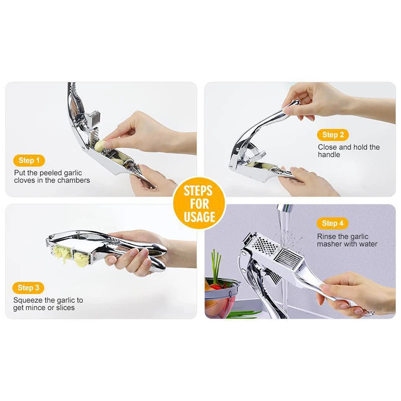 2-in-1 Garlic Press & Masher