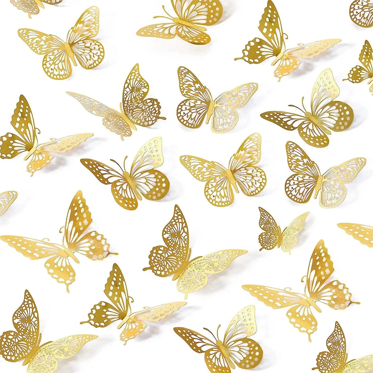 Gold 3D Butterfly Wall Decor