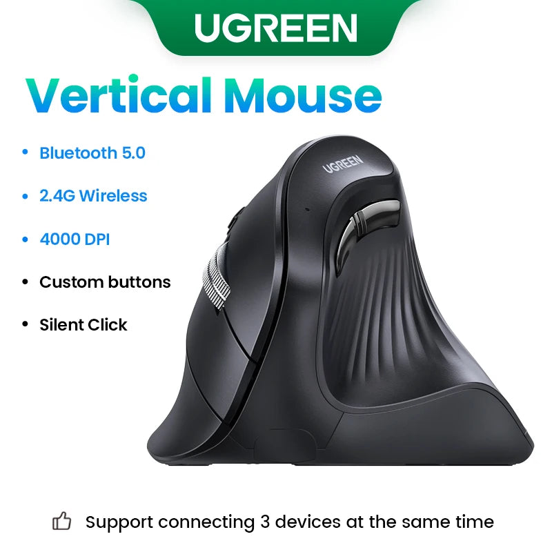 UGREEN Vertical Wireless Mouse