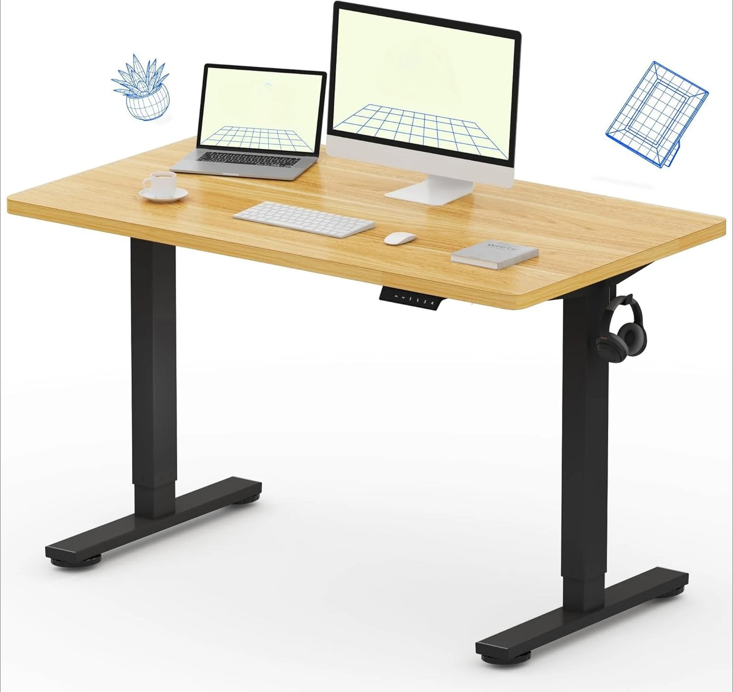 ANGDUO 48x24" Whole-Piece Standing Desk