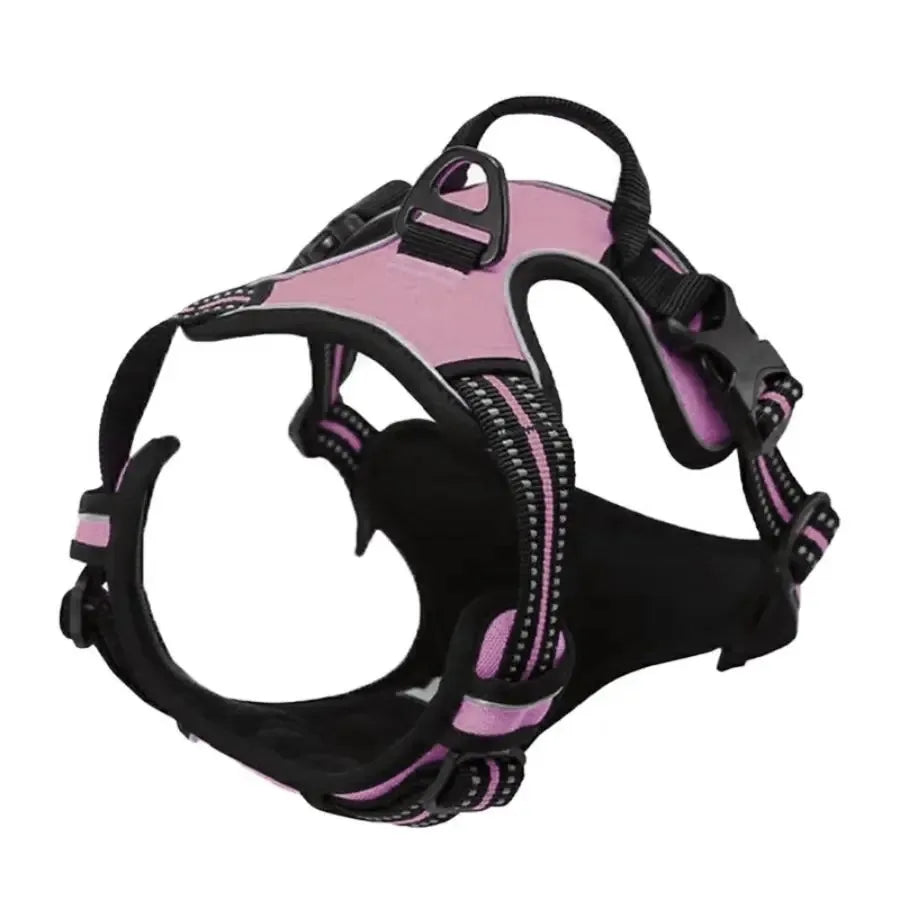 Leather Dog Harness Collar Set