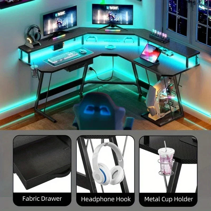 Gaming Corner Desk with RGB