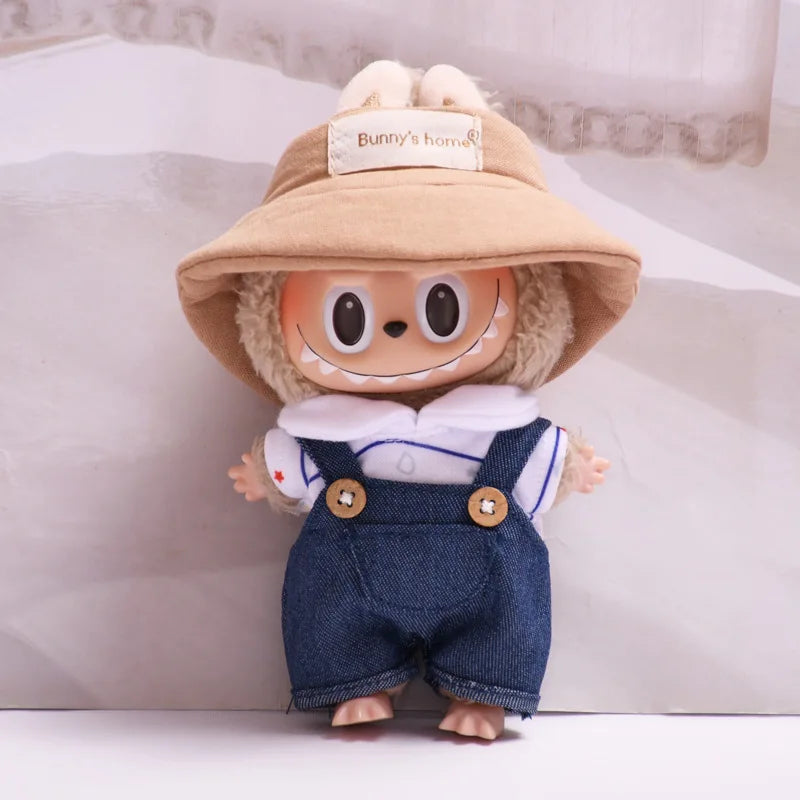 EXO Labubu Overalls Hat Set