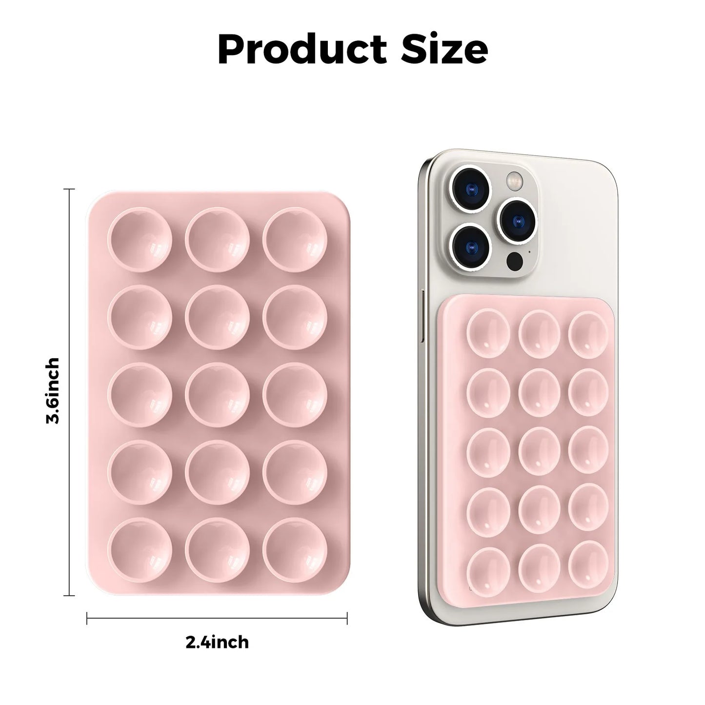 Magnetic Silicone Suction Card Holder