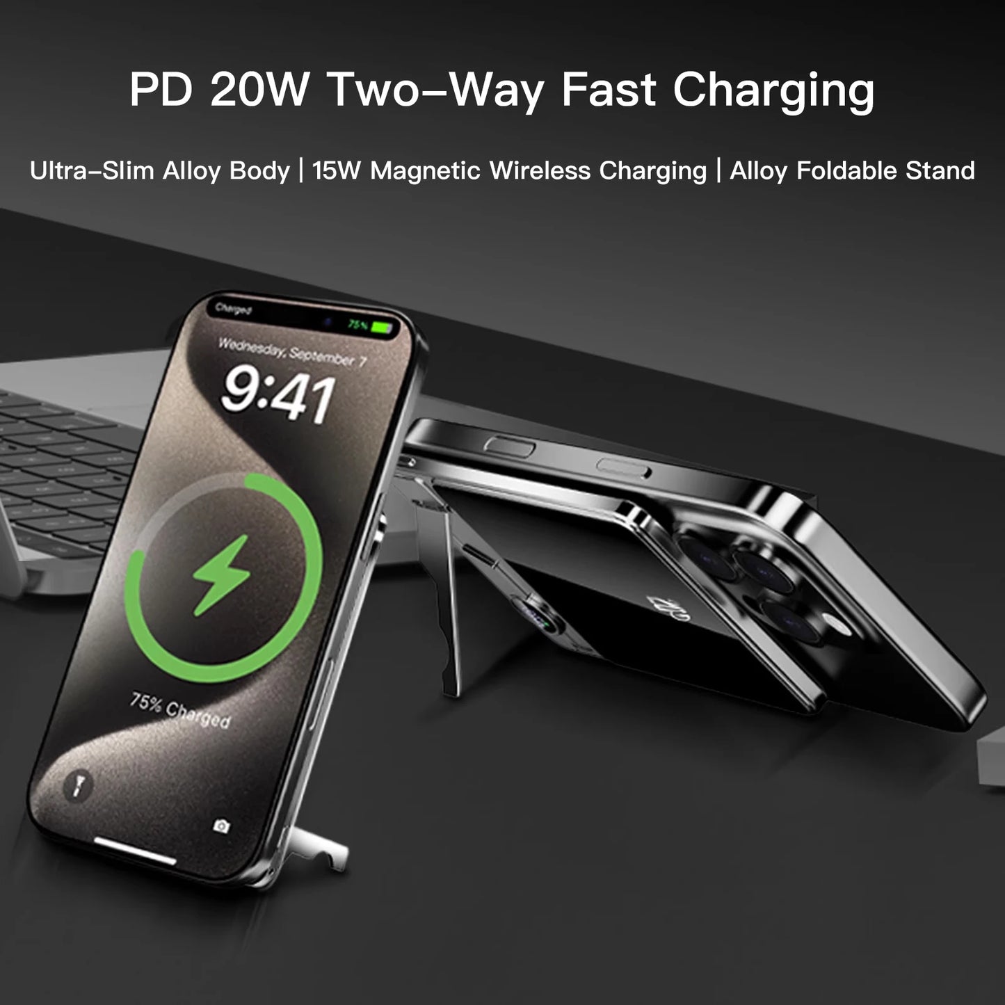 10000mAh Ultra Slim MagSafe Power Bank