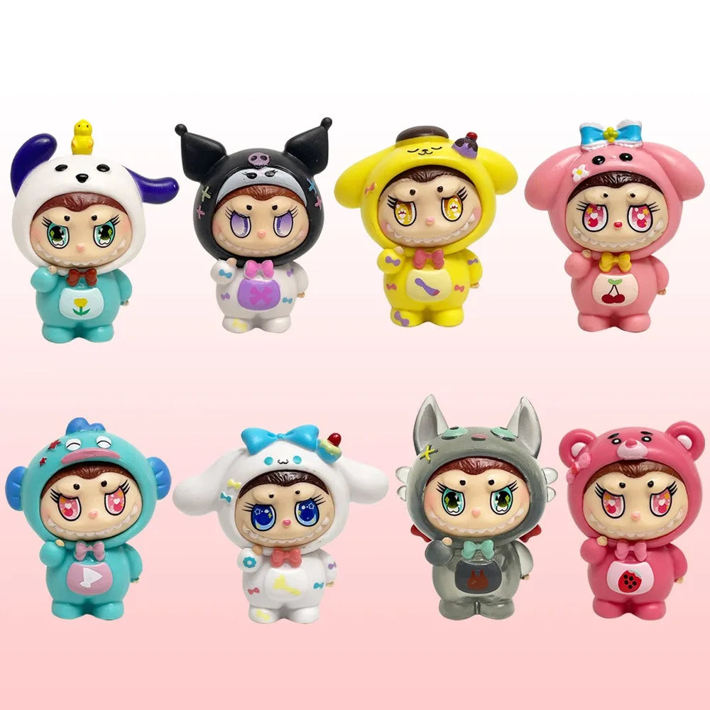 Labubu Sanrio Series Mini Doll Set