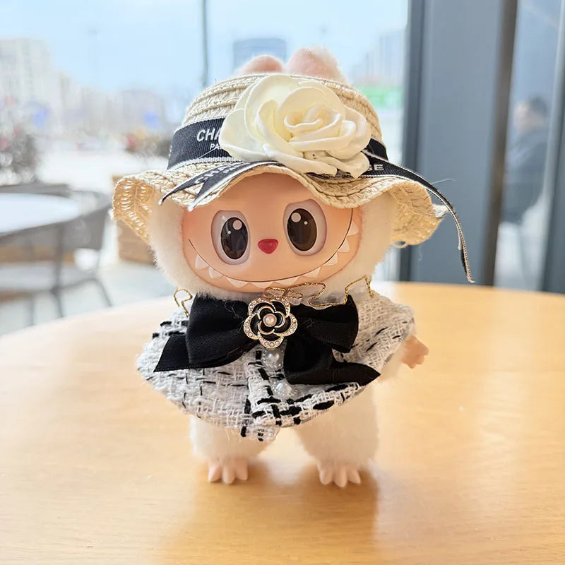 Black Camellia Labubu Outfit