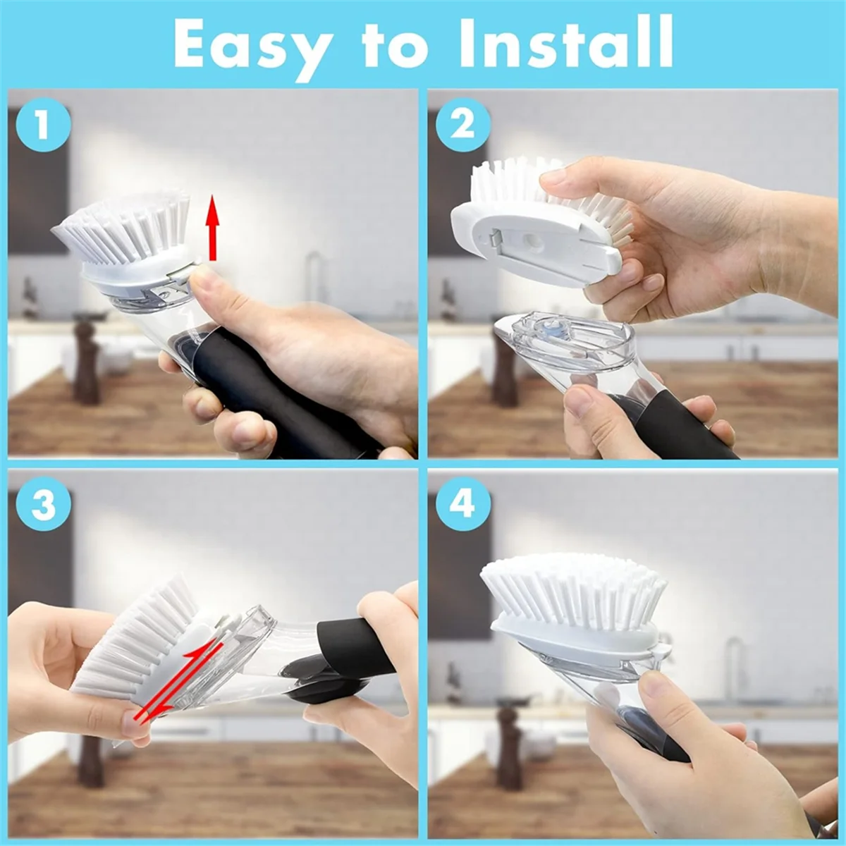 X40A_Brush Refills for OXO Dish Brush, 4 Pack