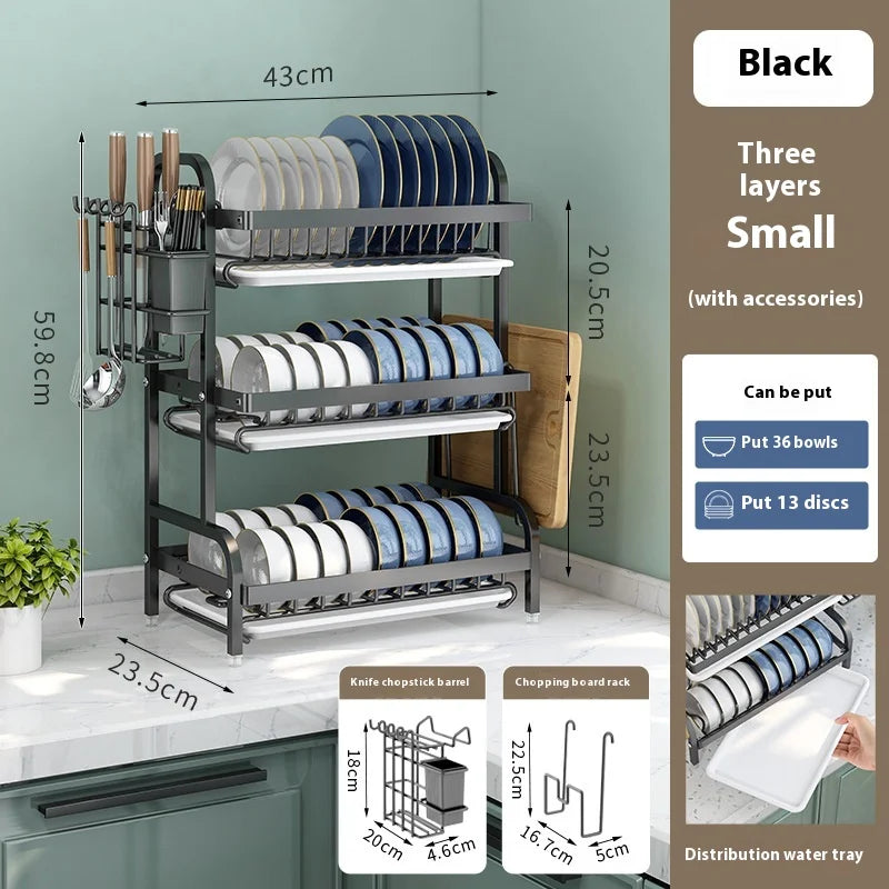 3-Layer Rustproof Dish Rack