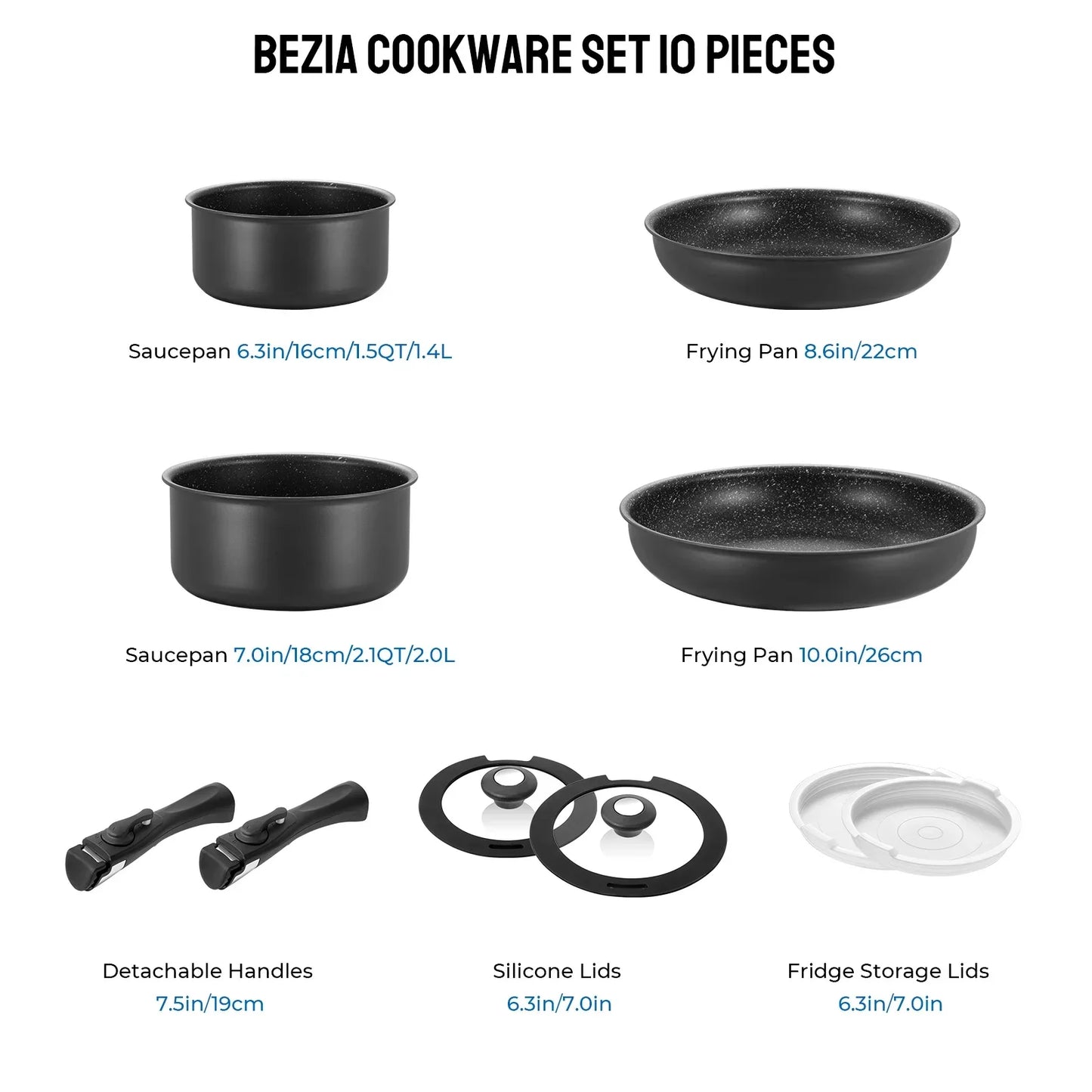 Nonstick Stackable Pots and Pans